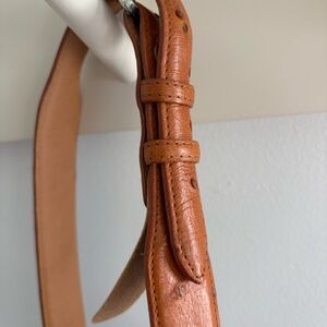 Ferrini Genuine Ostrich Leather Belt Cognac Size 32